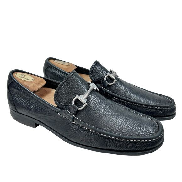 Salvatore Ferragamo Other - Salvatore Ferragamo‎ Grandioso Horsebit Black Leather Gancini Loafer Shoe 9 EE